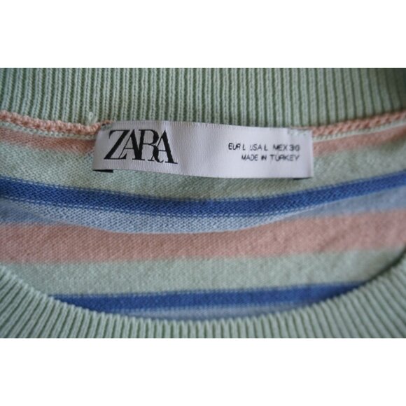 Zara Women Multicolor Striped Crop Top – Size L - Picture 5 of 6